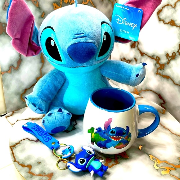 Disney Other - Disney Stitch 100 years of wonder gift set with a Plush Toy a mug and keychain